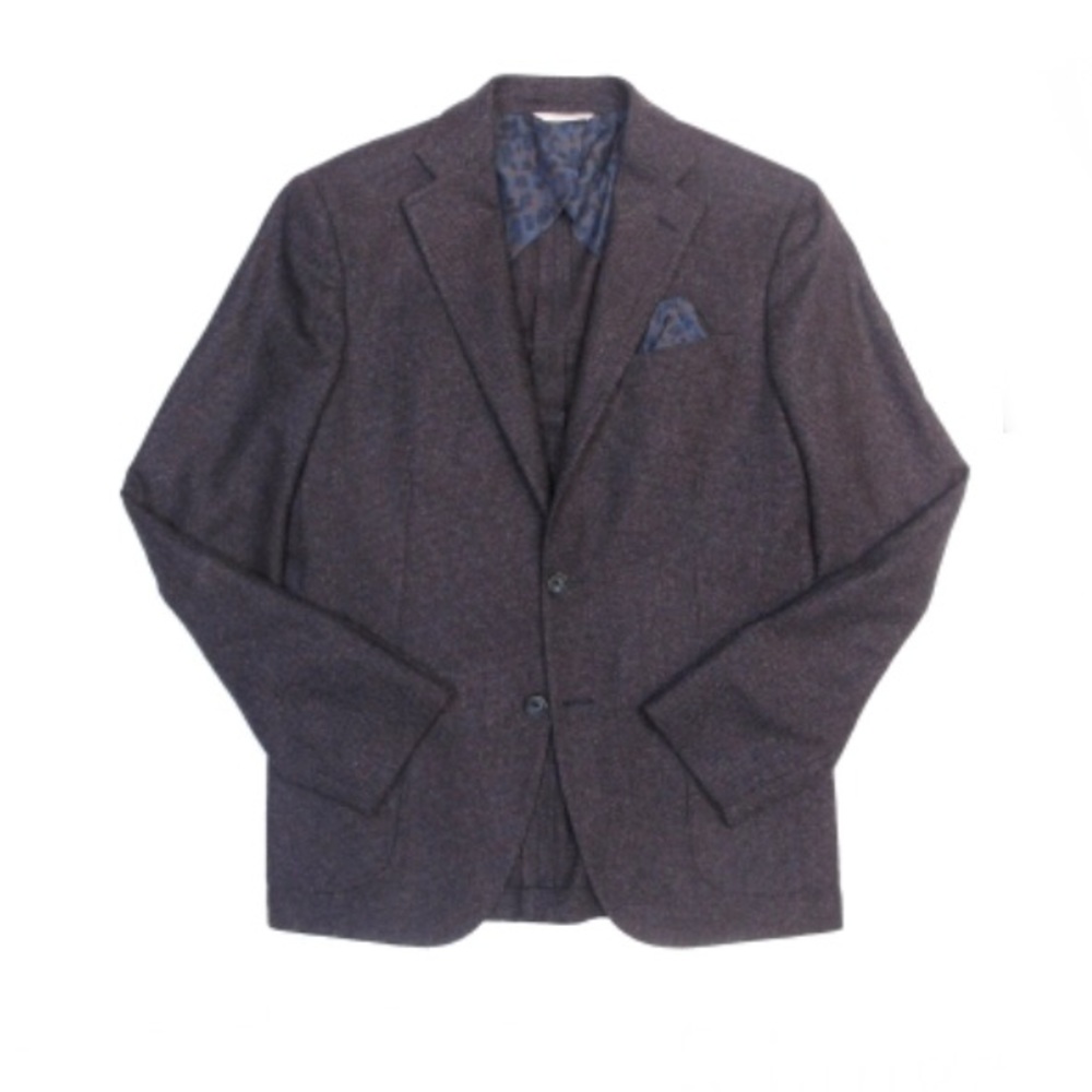 Culturata Italian Melange Plum Wool Jacket - Picture 1 of 7